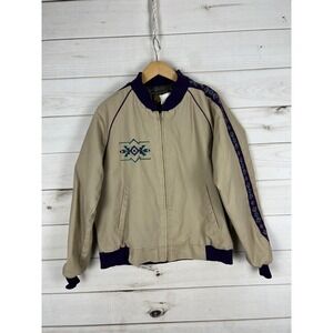 Vintage David James Jacket Mens Medium Purple Southwestern Bomber Made USA 80s